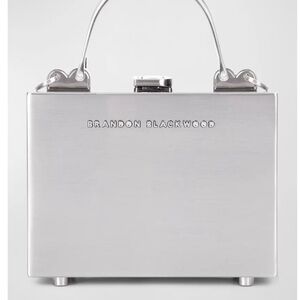 Brandon Blackwood Metallic Silver Briefcase